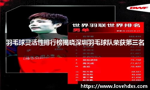 羽毛球灵活性排行榜揭晓深圳羽毛球队荣获第三名